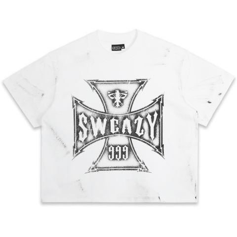  SWE CROSS BOXY TEE - WHITE 