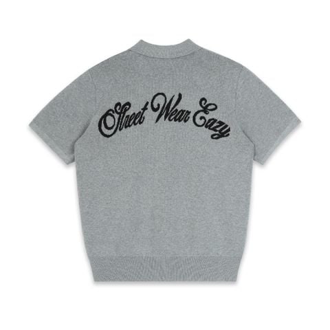  SWE KNIT POLO - GRAY 