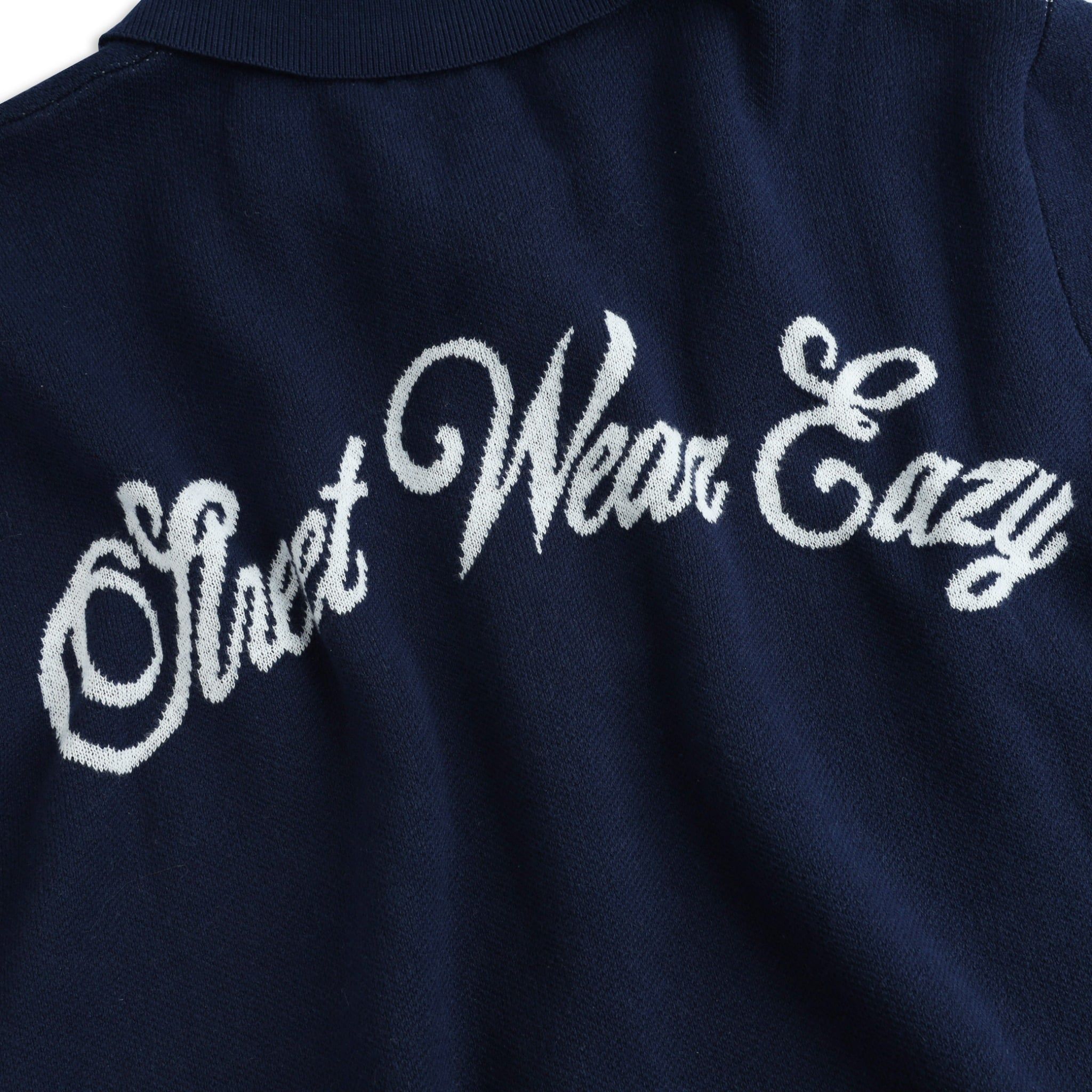  SWE KNIT POLO - NAVY 