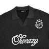  SWE L/S KNIT POLO - BLACK 