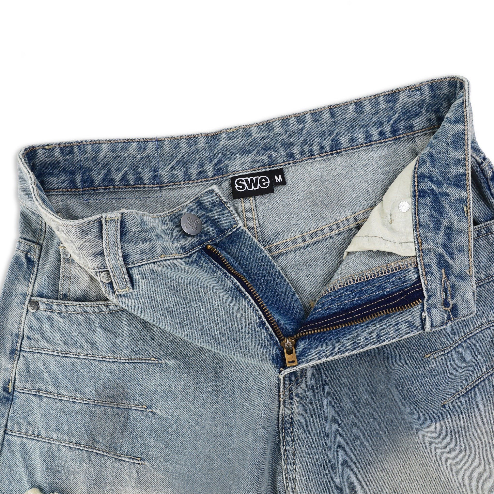  SWE ARC WIDE JEANS - WASHED BLUE 