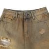  SWE INTERCUT DENIM SHORTS - DUSTED BROWN 