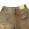  SWE INTERCUT DENIM SHORTS - DUSTED BROWN 