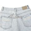  SWE KNEECRAFT DENIM SHORTS - LIGHT BLUE 