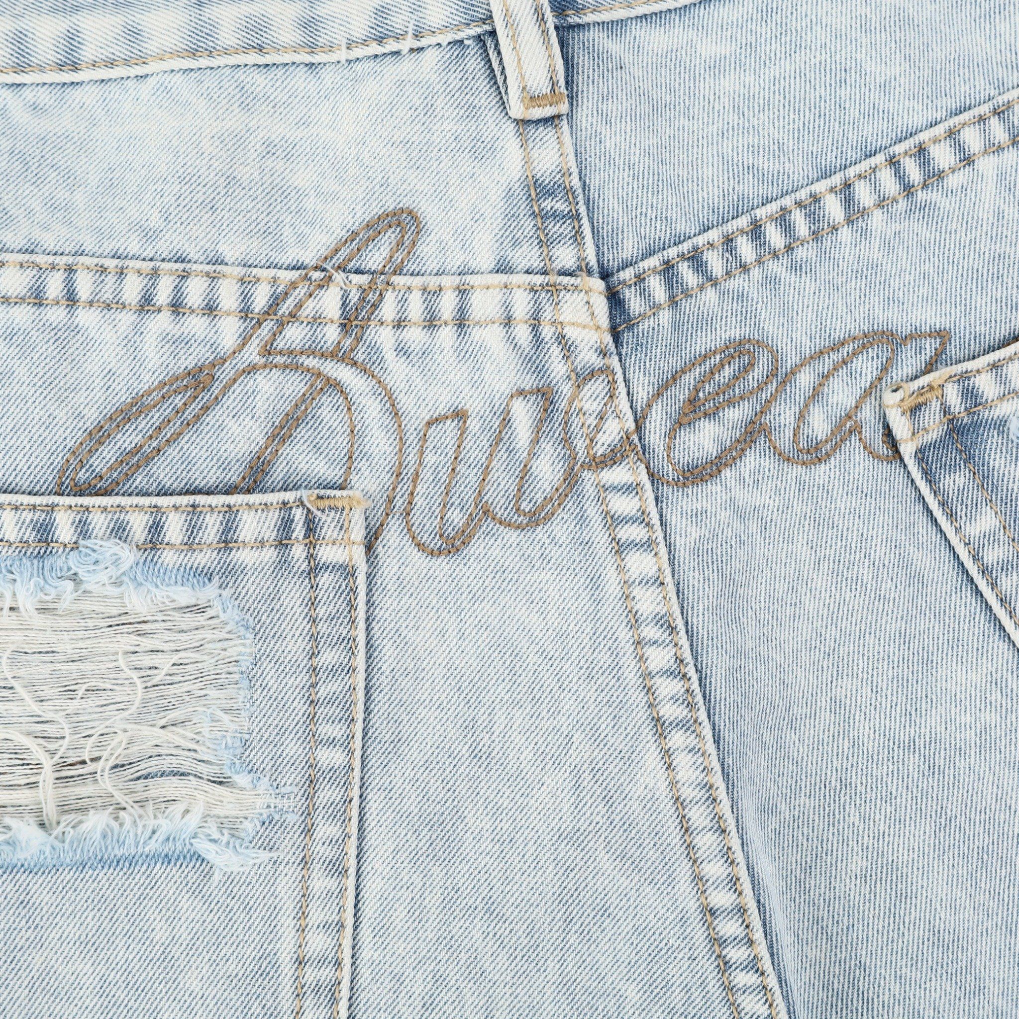  SWE KNEECRAFT DENIM SHORTS - LIGHT BLUE 