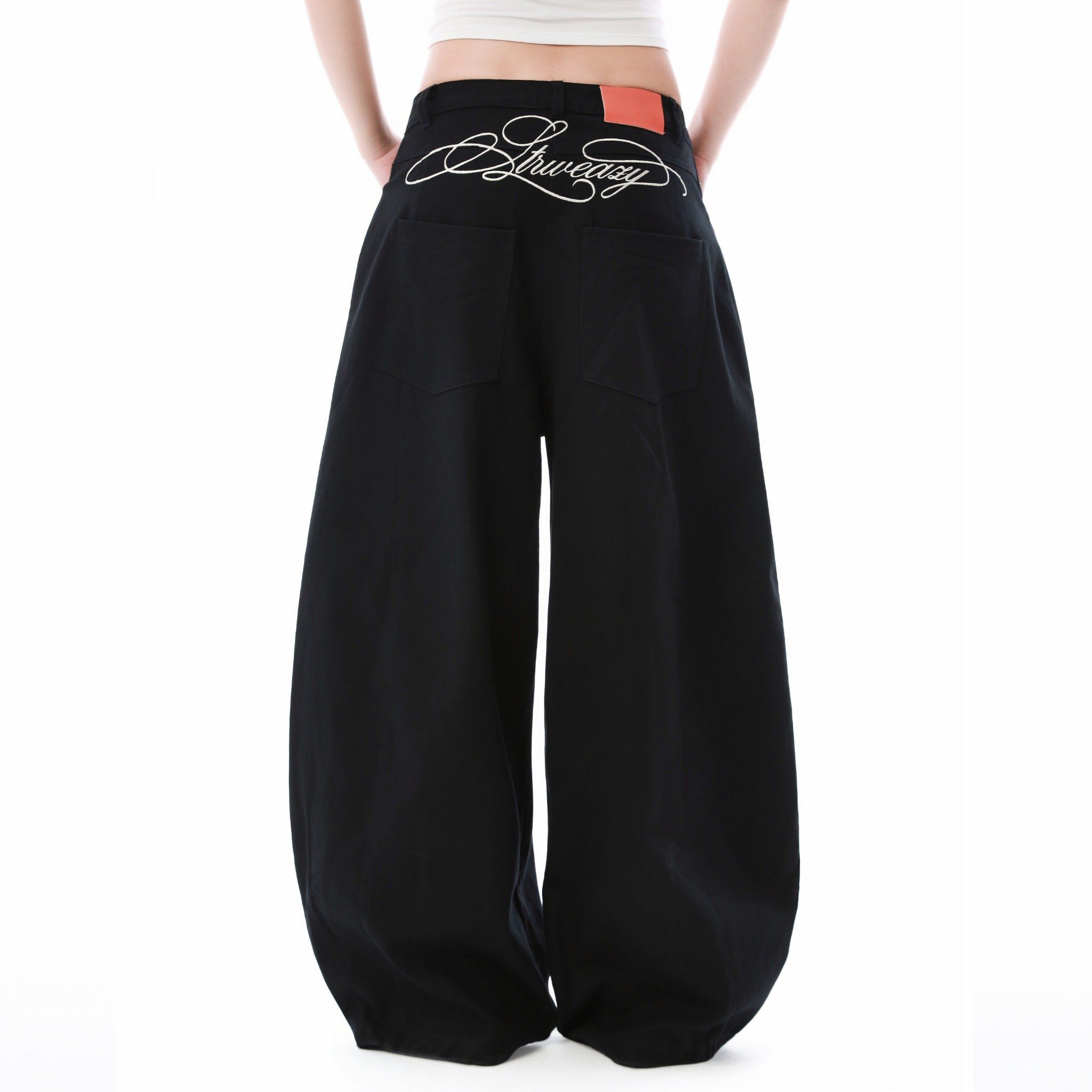  SWE BARREL KHAKI PANTS - BLACK 