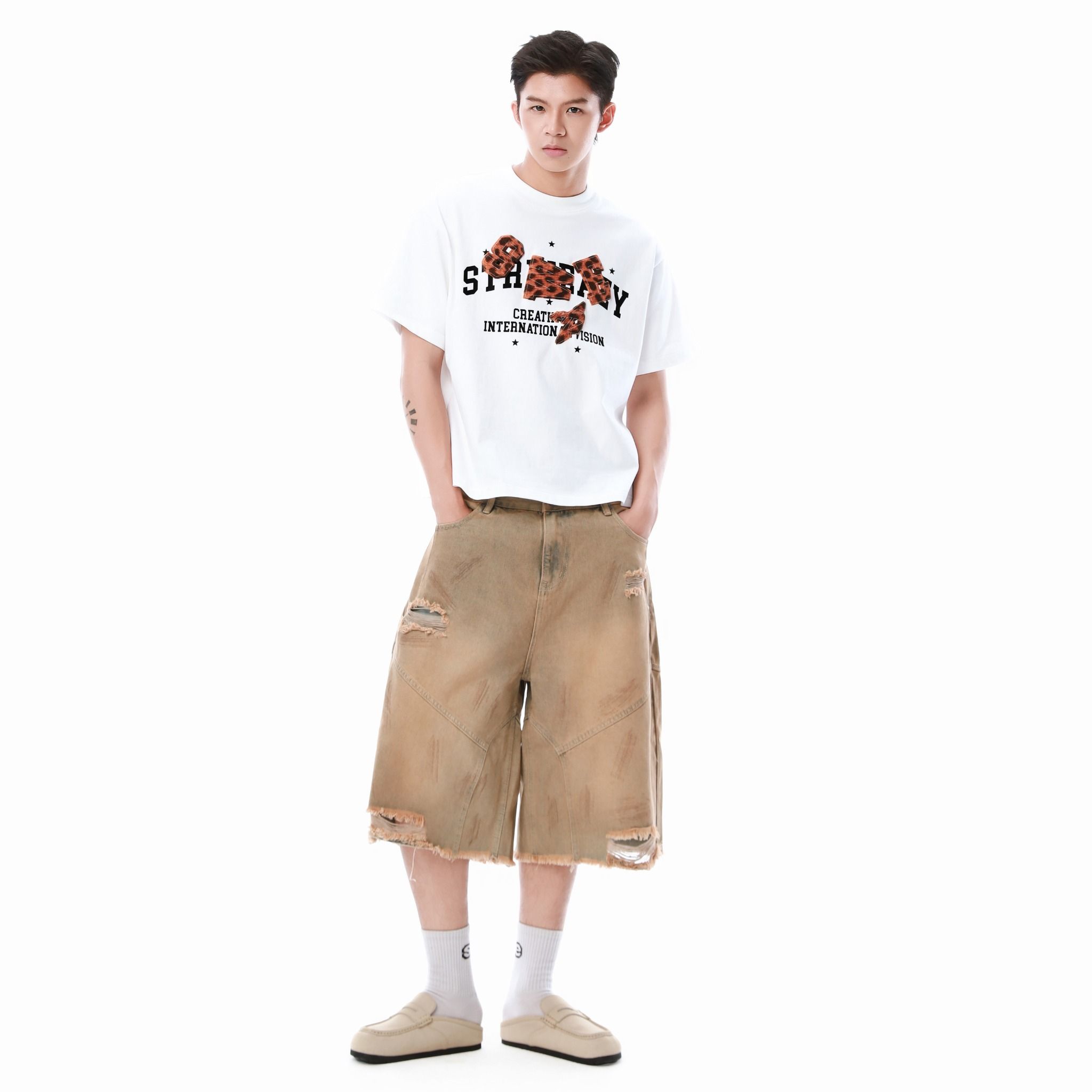  SWE WILDLIFE BOXY TEE - WHITE 