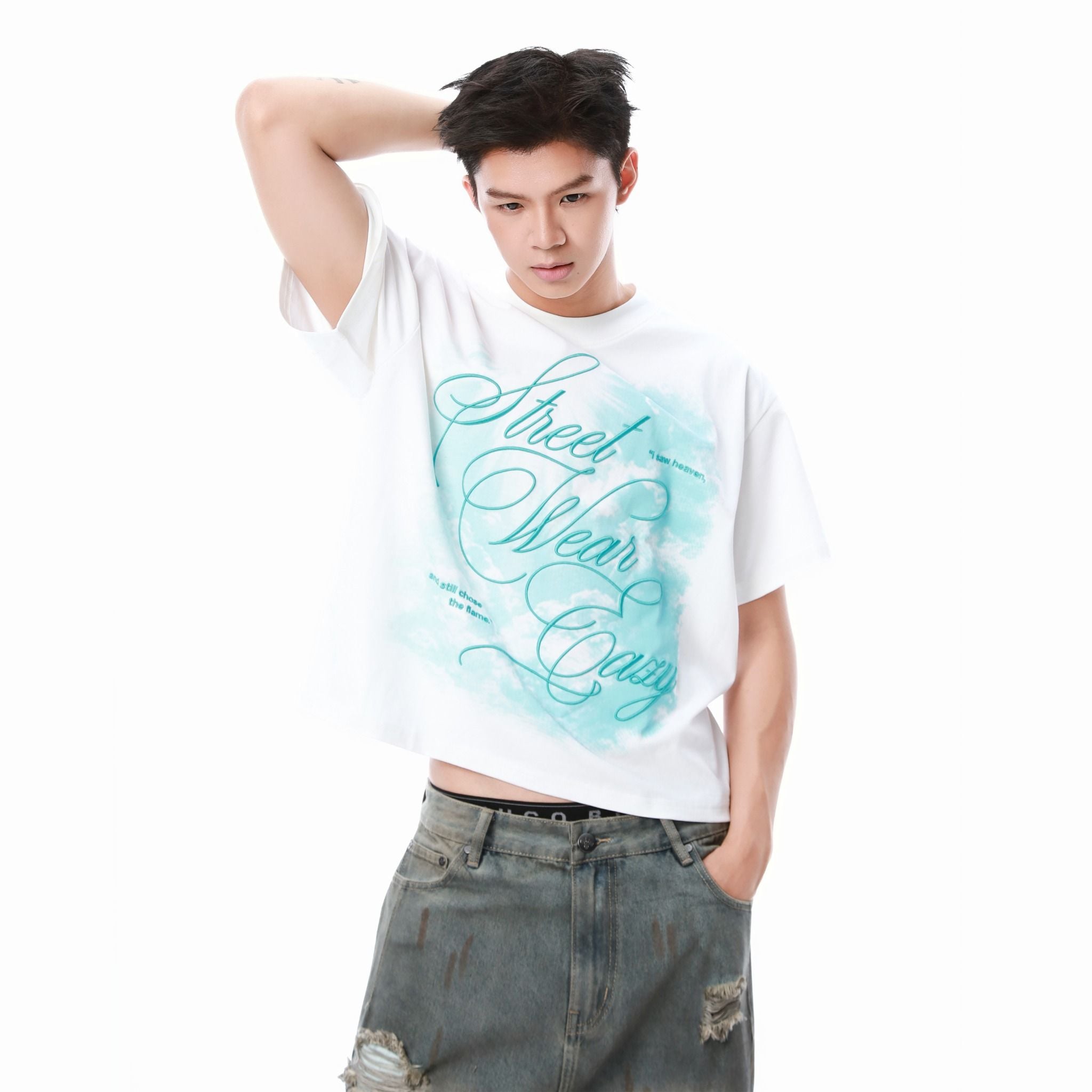  SWE HEAVEN BOXY TEE - WHITE 