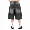 SWE INTERCUT DENIM SHORTS - WASHDED BLACK 