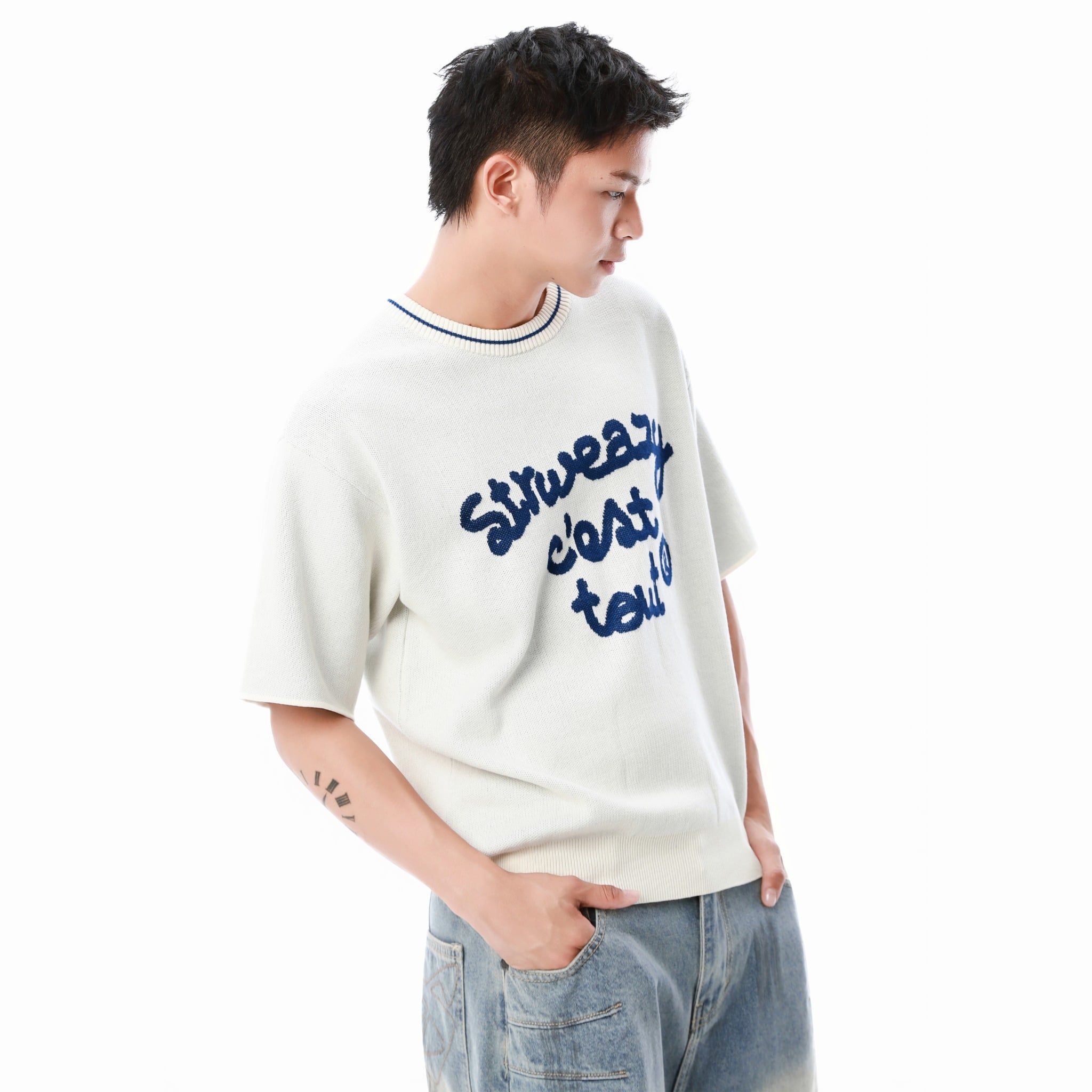  SWE C'EST TOUT KNIT TEE - OFFWHITE 