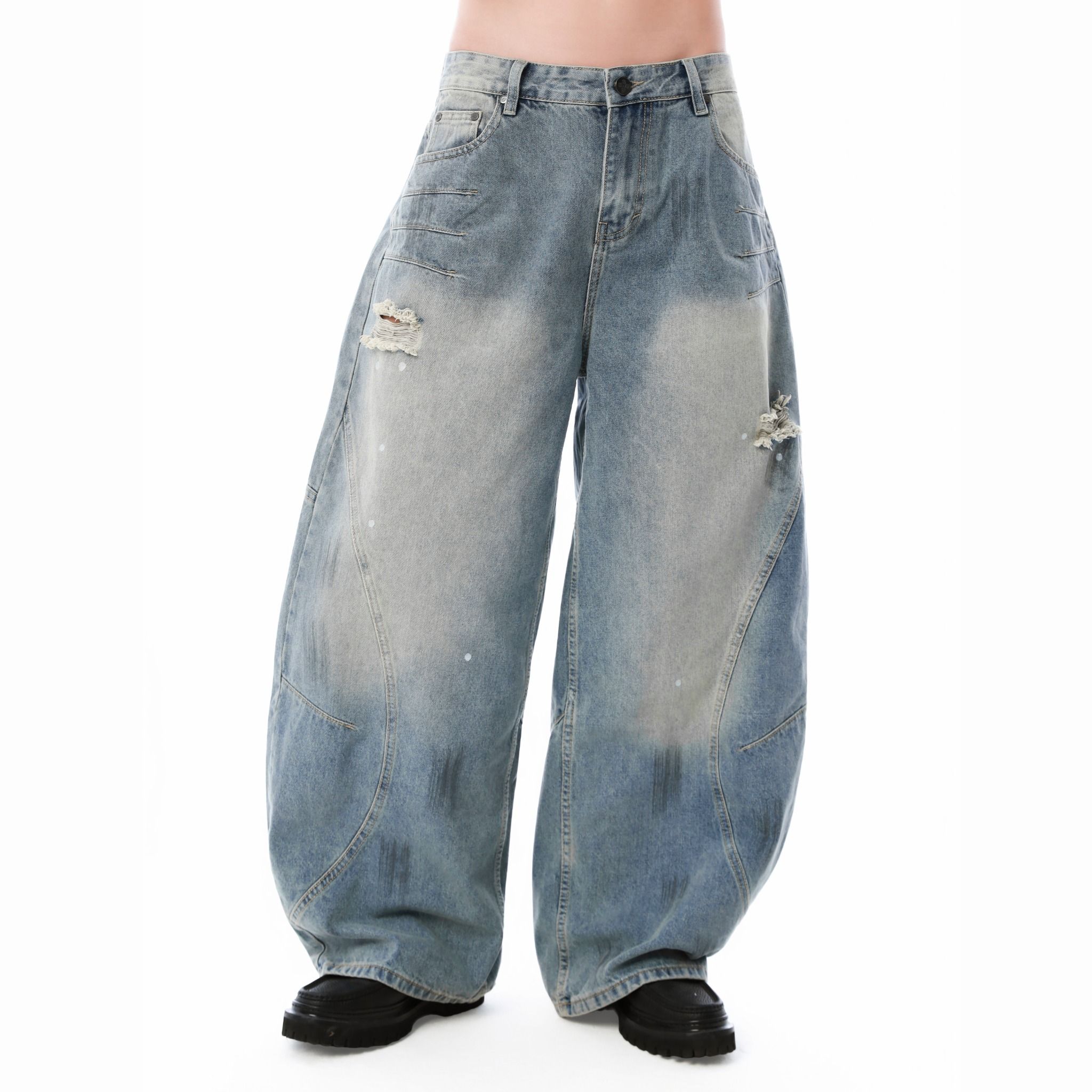  SWE ARC WIDE JEANS - WASHED BLUE 
