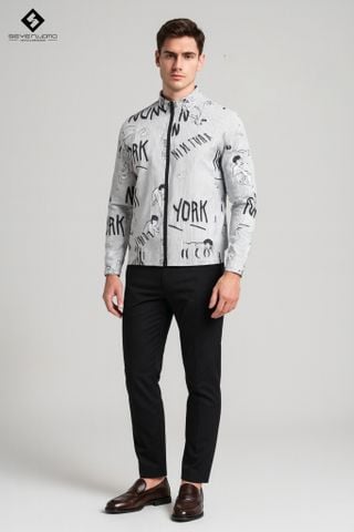 Áo khoác gió nam cổ trụ HT06