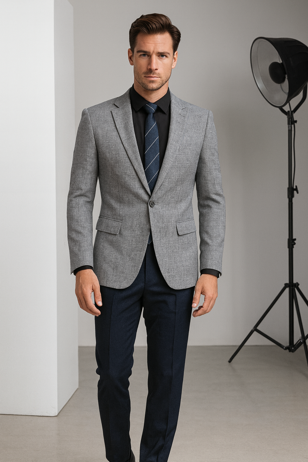 Áo vest demi nam ghi g33