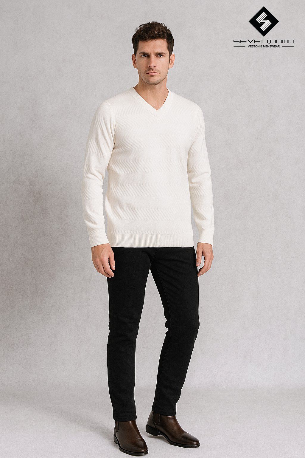 Áo len nam cổ tim T05