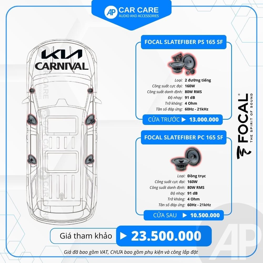 Độ loa ô tô KIA Carnival 2025 (6 loa - 12 loa)