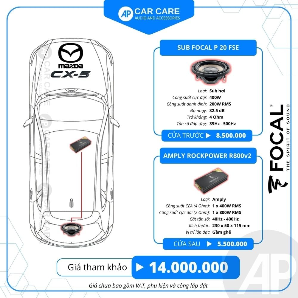 Độ loa ô tô Mazda CX-5 2025 (6 loa - 10 loa)