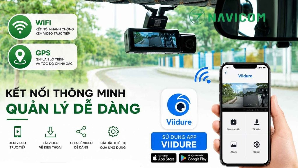 Camera Hành Trình Ô Tô Navicom T4K 3 Kênh 4K