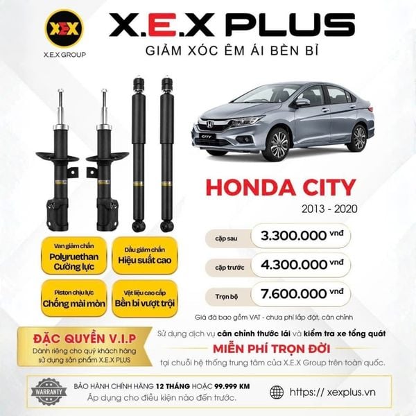 Giảm xóc ô tô XEX Plus Honda City 2013-2020