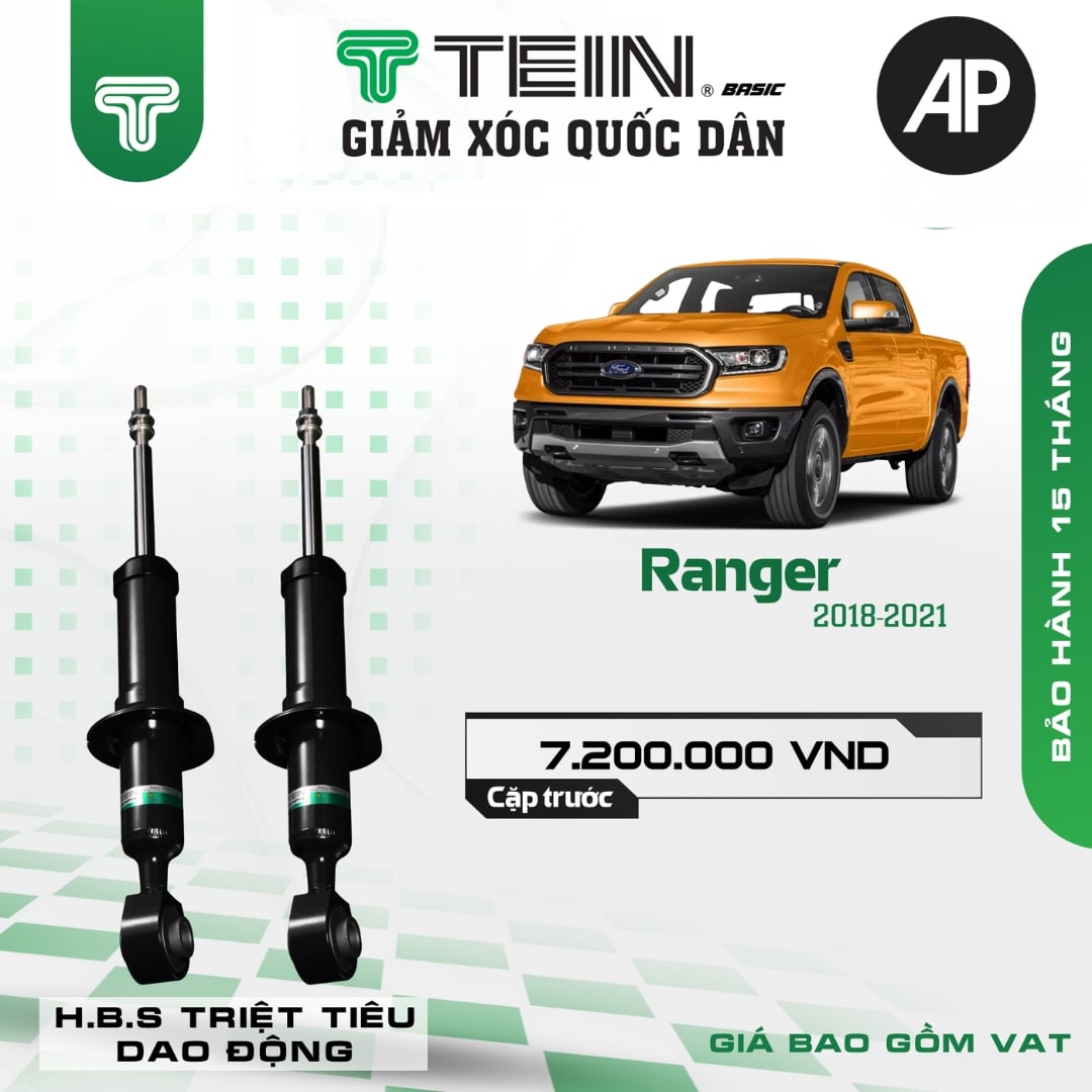Giảm xóc ô tô Tein Basic FORD RANGER (2019-2021)