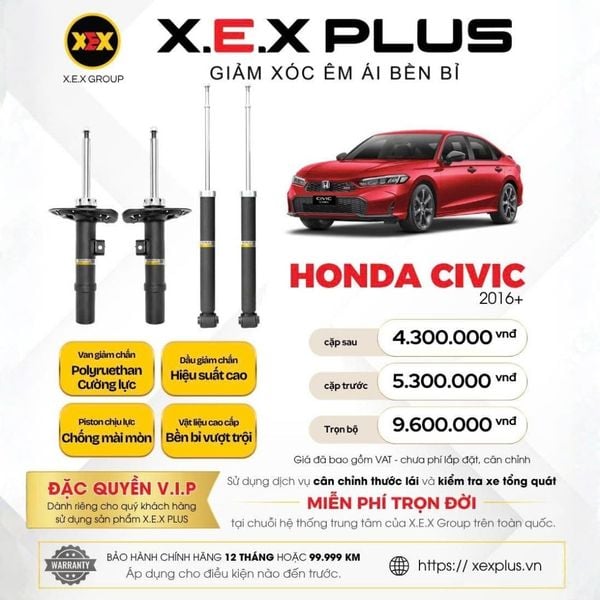 Giảm xóc ô tô XEX Plus HONDA Civic 2016+