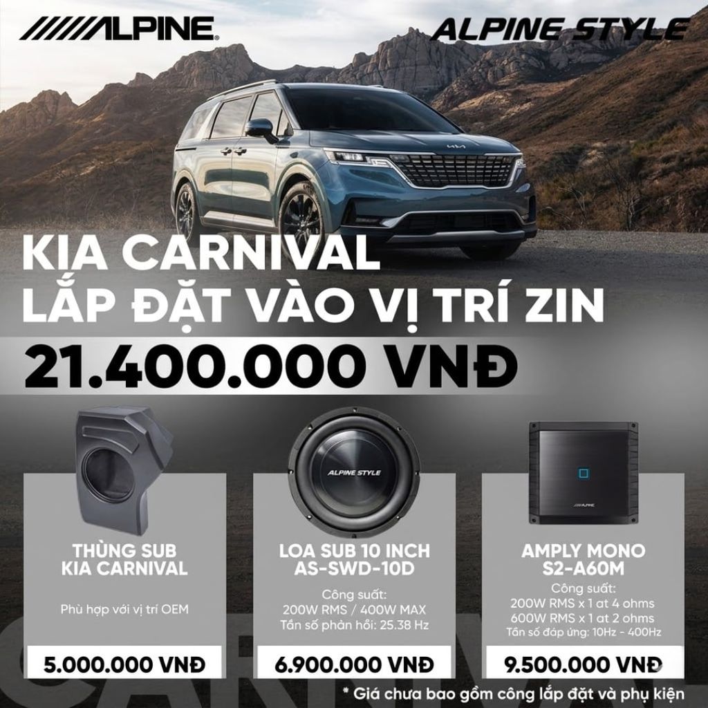 Độ loa ô tô Kia Carnival