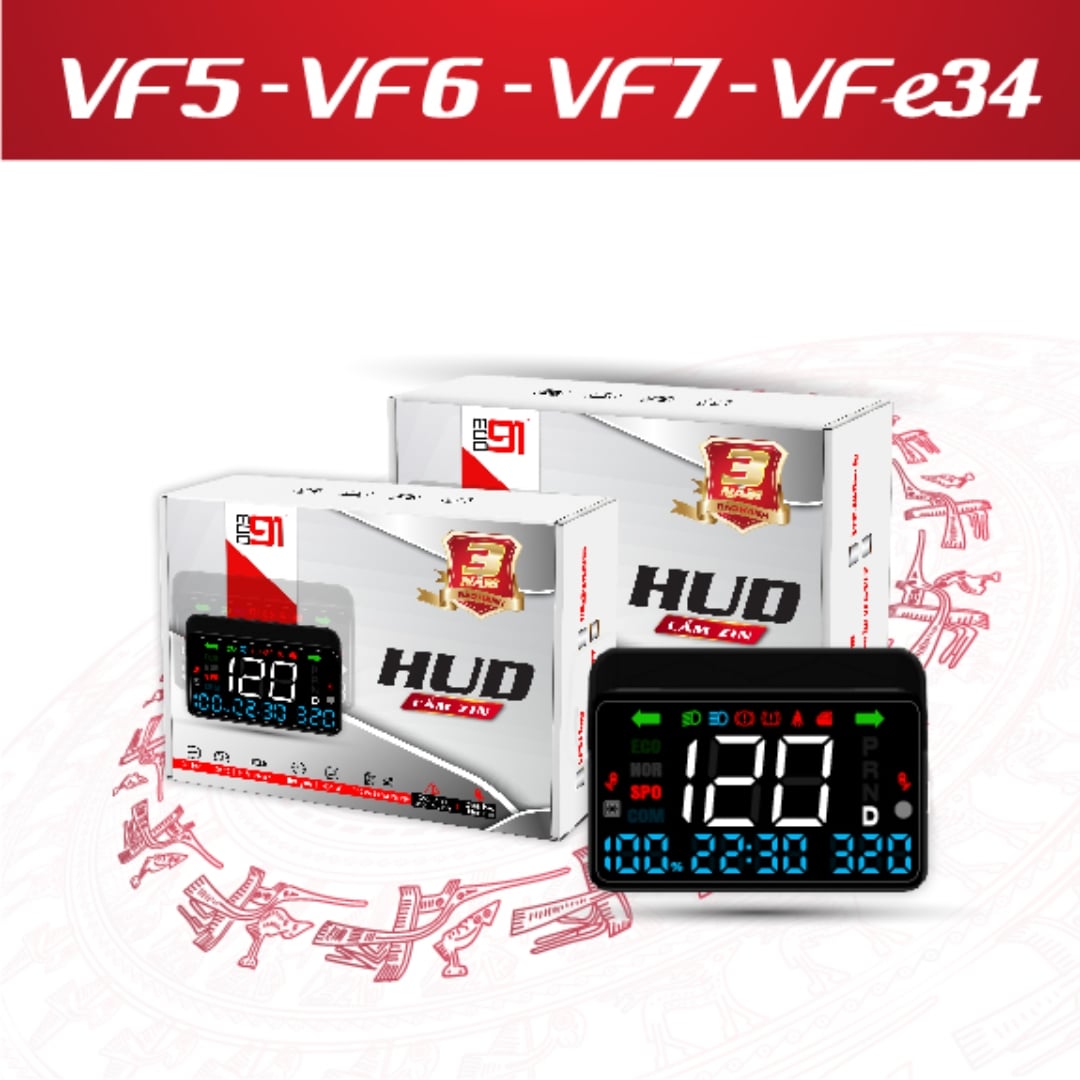 HUD hiển thị kính lái ô tô Vinfast Vf5 - Vf6 - Vf7 - Vfe34