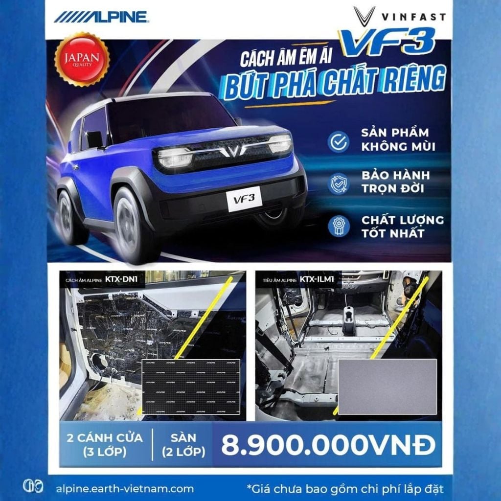 Combo cách âm ô tô VF3