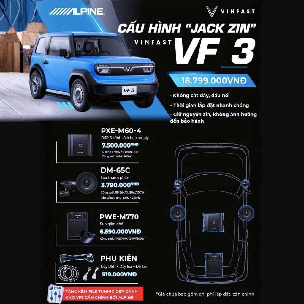 Combo cách âm ô tô VF3
