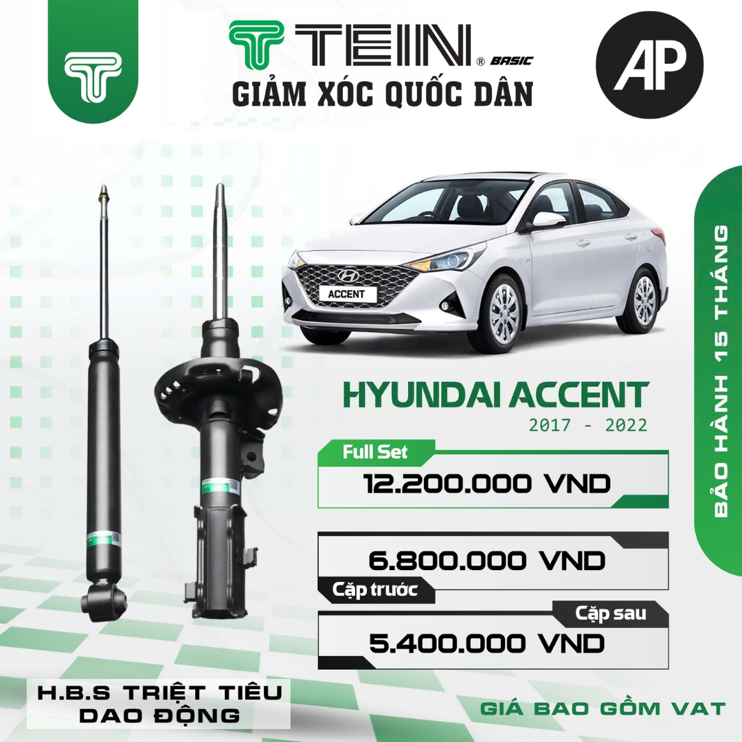 Giảm xóc ô tô Tein Basic HYUNDAI ACCENT (2017-2022)