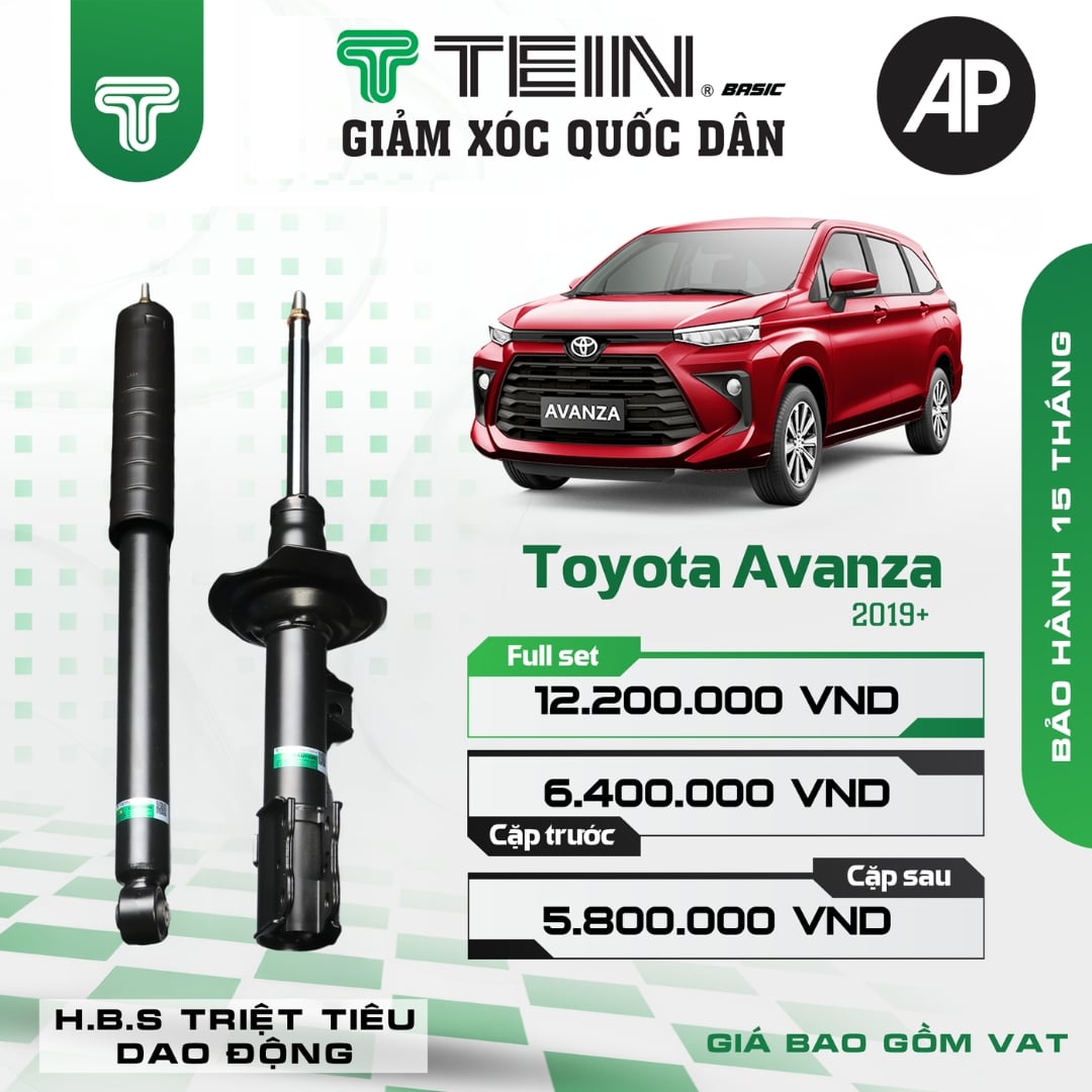 Giảm xóc ô tô Tein Basic TOYOTA AVANZA (2019+)