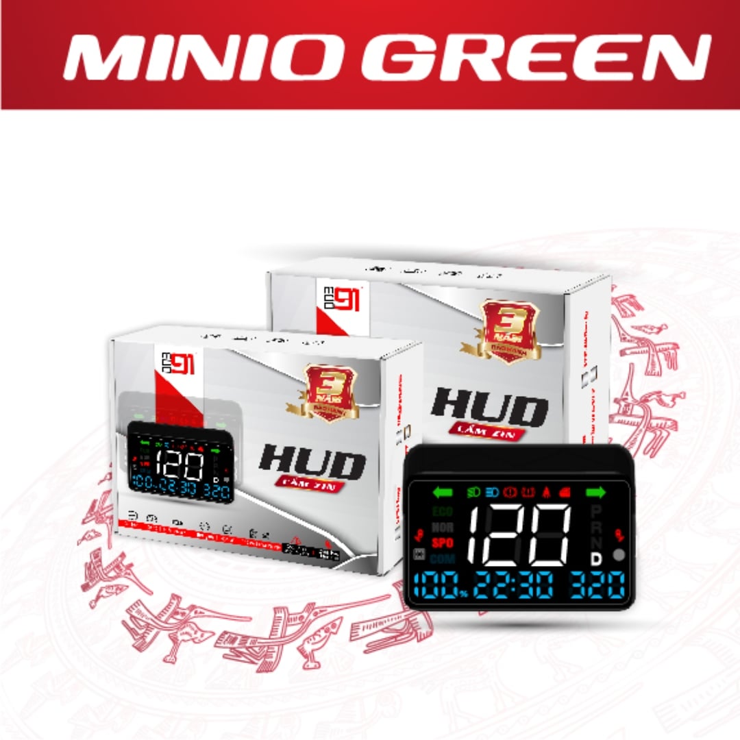HUD hiển thị kính lái ô tô Vinfast Minio Green