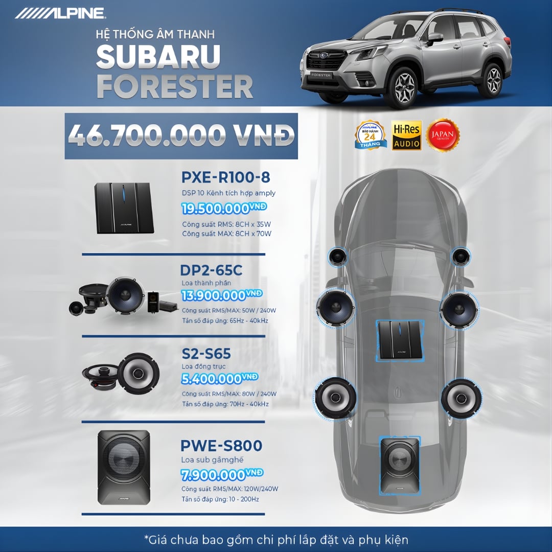 Độ loa ô tô Subaru Forester