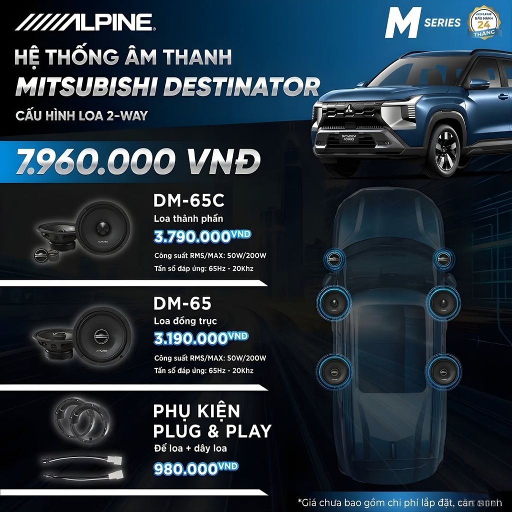 Độ loa ô tô Mitsubishi Destinator