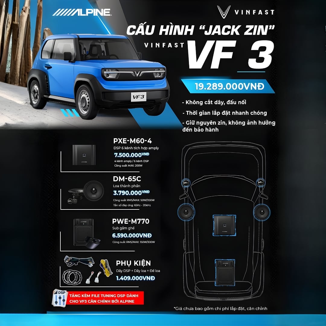 Độ loa ô tô Vinfast VF 3