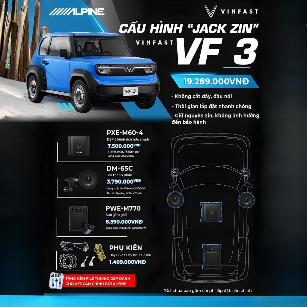 Độ loa ô tô Vinfast VF 3