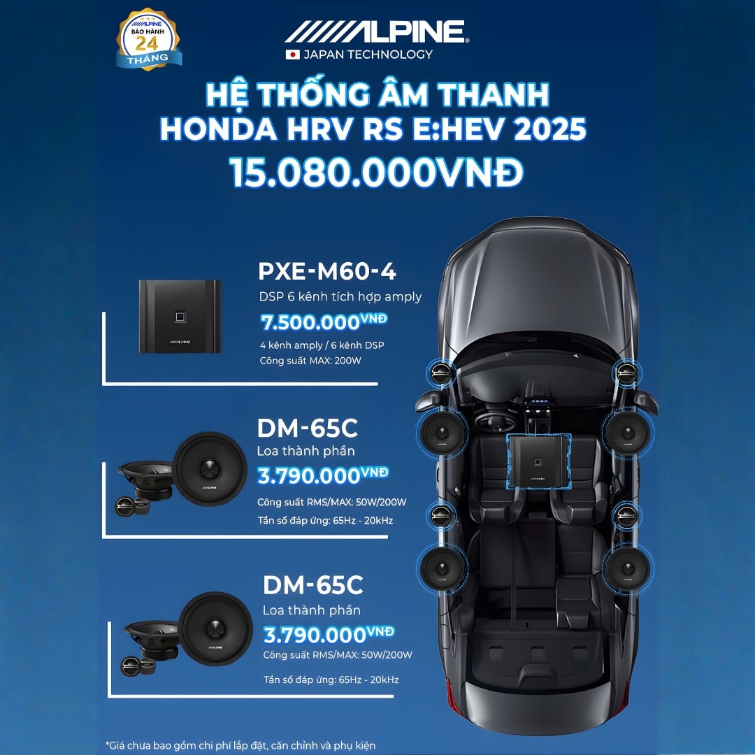 Độ loa ô tô Honda HRV