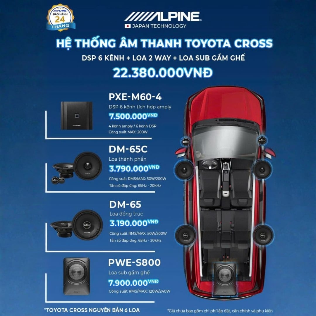 Độ loa ô tô Toyota Cross