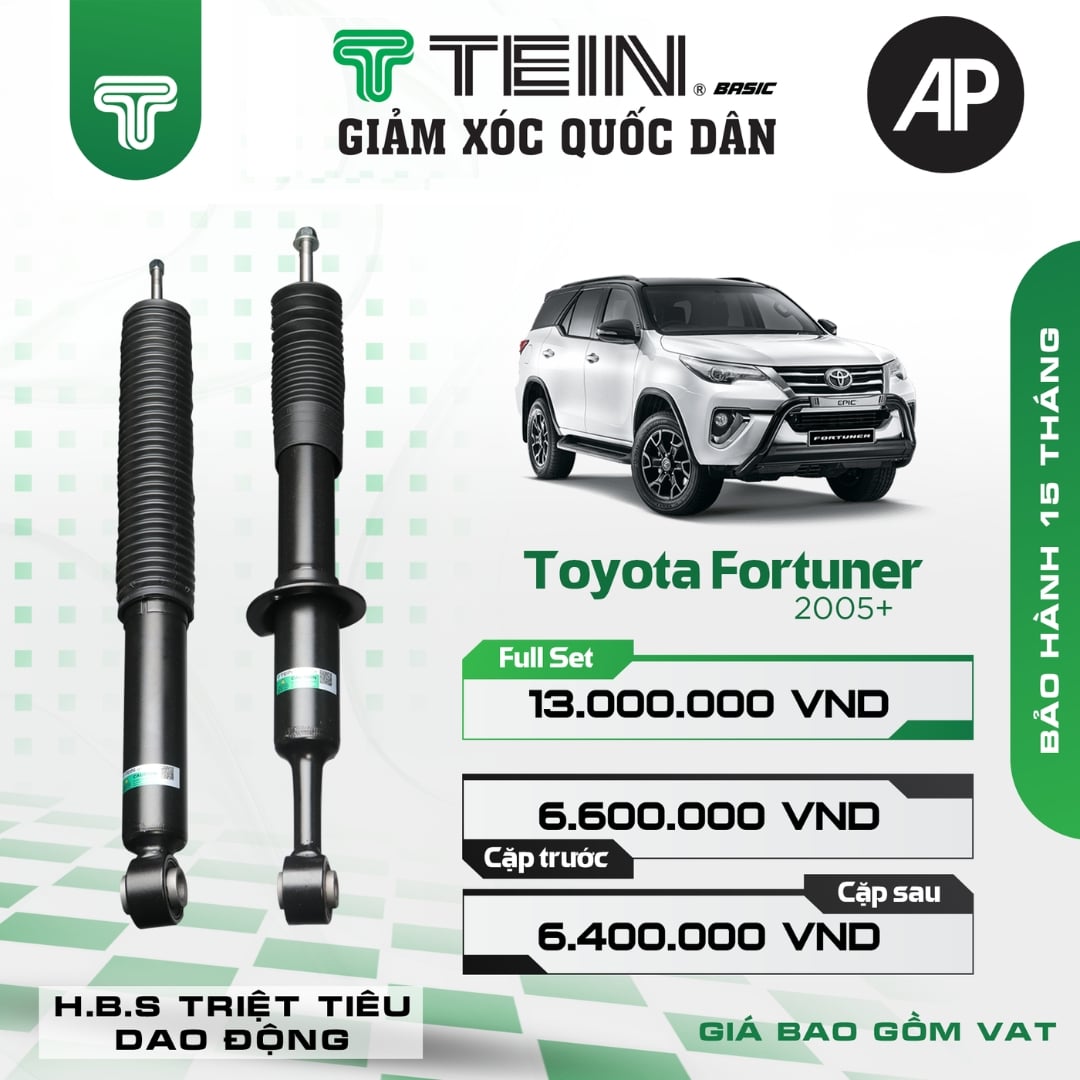 Giảm xóc ô tô Tein Basic TOYOTA FORTUNER (2005+)