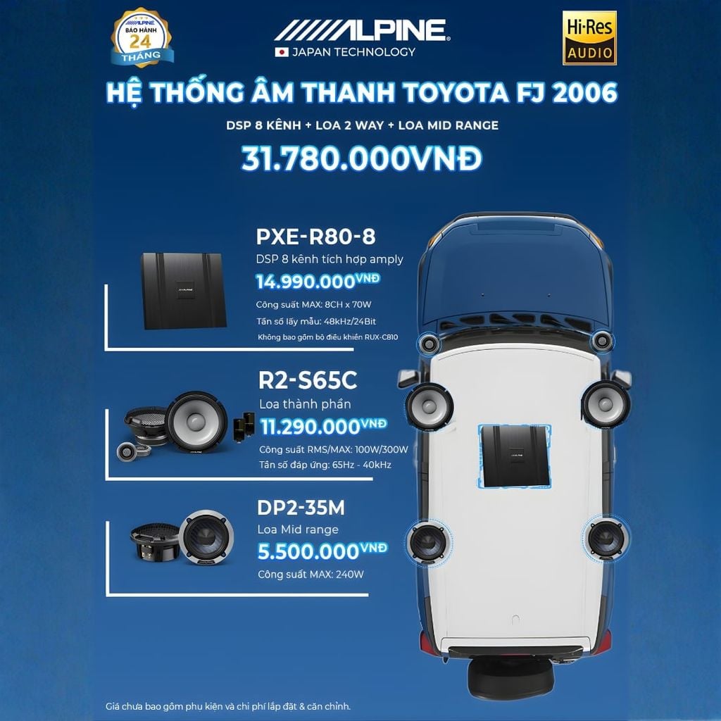 Độ loa ô tô Toyota FJ 2006