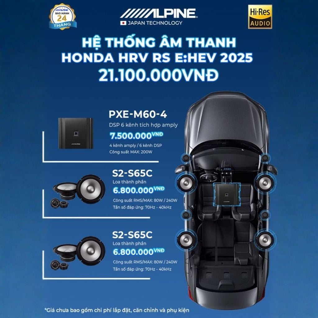 Độ loa ô tô Honda HRV