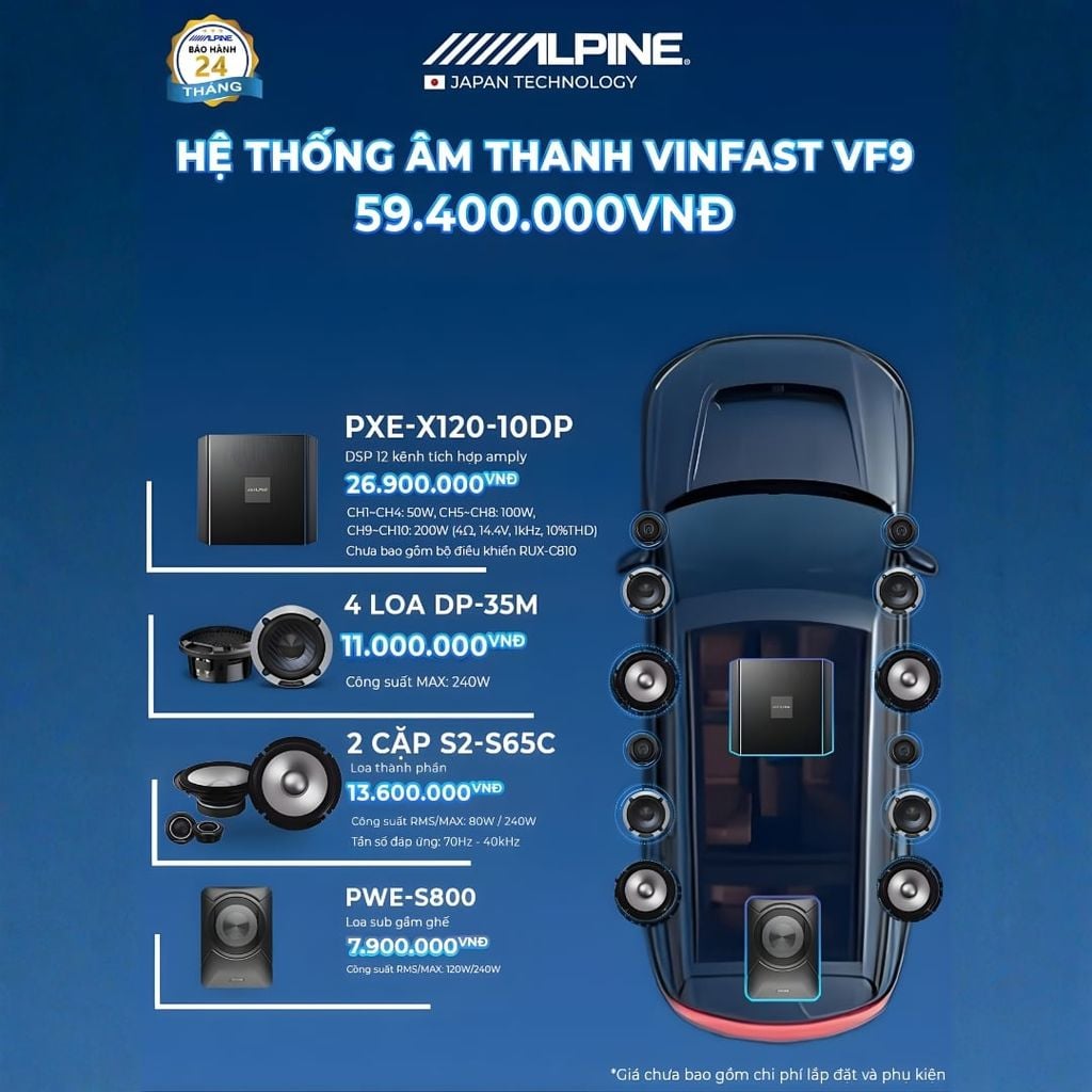 Độ loa ô tô VF9