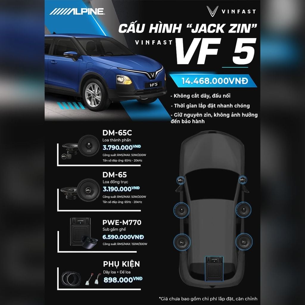 Độ loa ô tô Vinfast VF 5