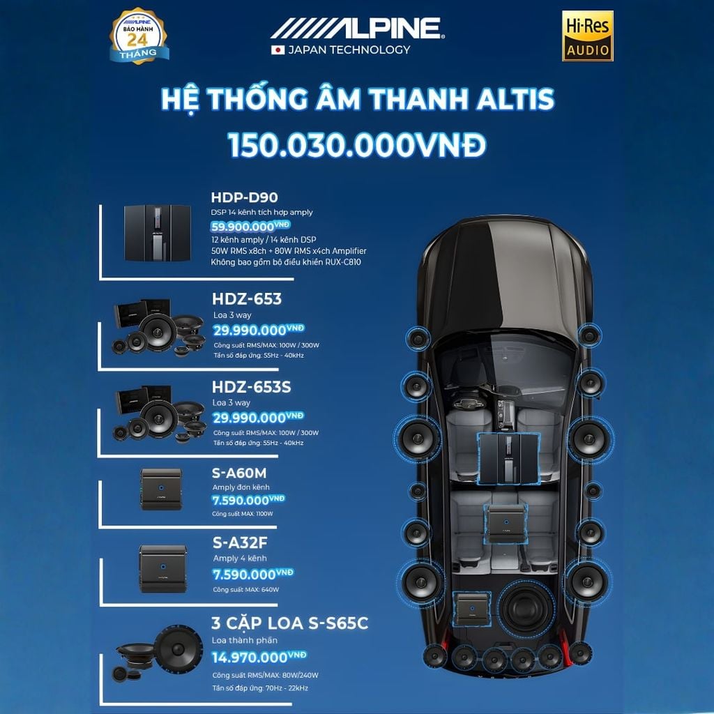 Độ loa ô tô Toyota Atlis