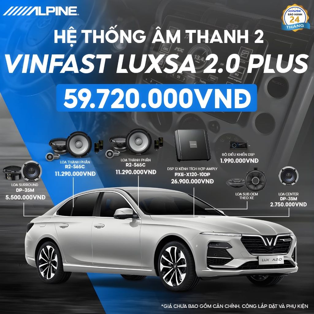 Độ loa ô tô Vinfast LuxSA