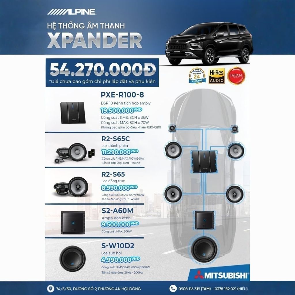 Độ loa ô tô Mitsubishi Xpander