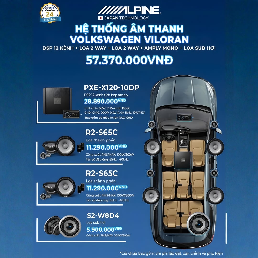 Độ loa ô tô Volkswagen Viloran