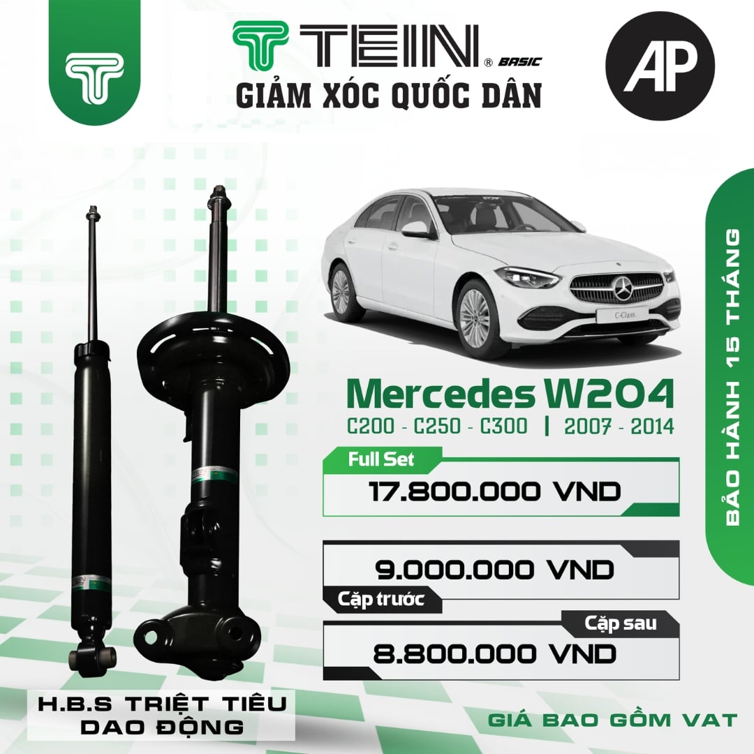 Giảm xóc ô tô Tein Basic MERCEDES C-CLASS W204 – C200, C250, C300 (2007-2015)