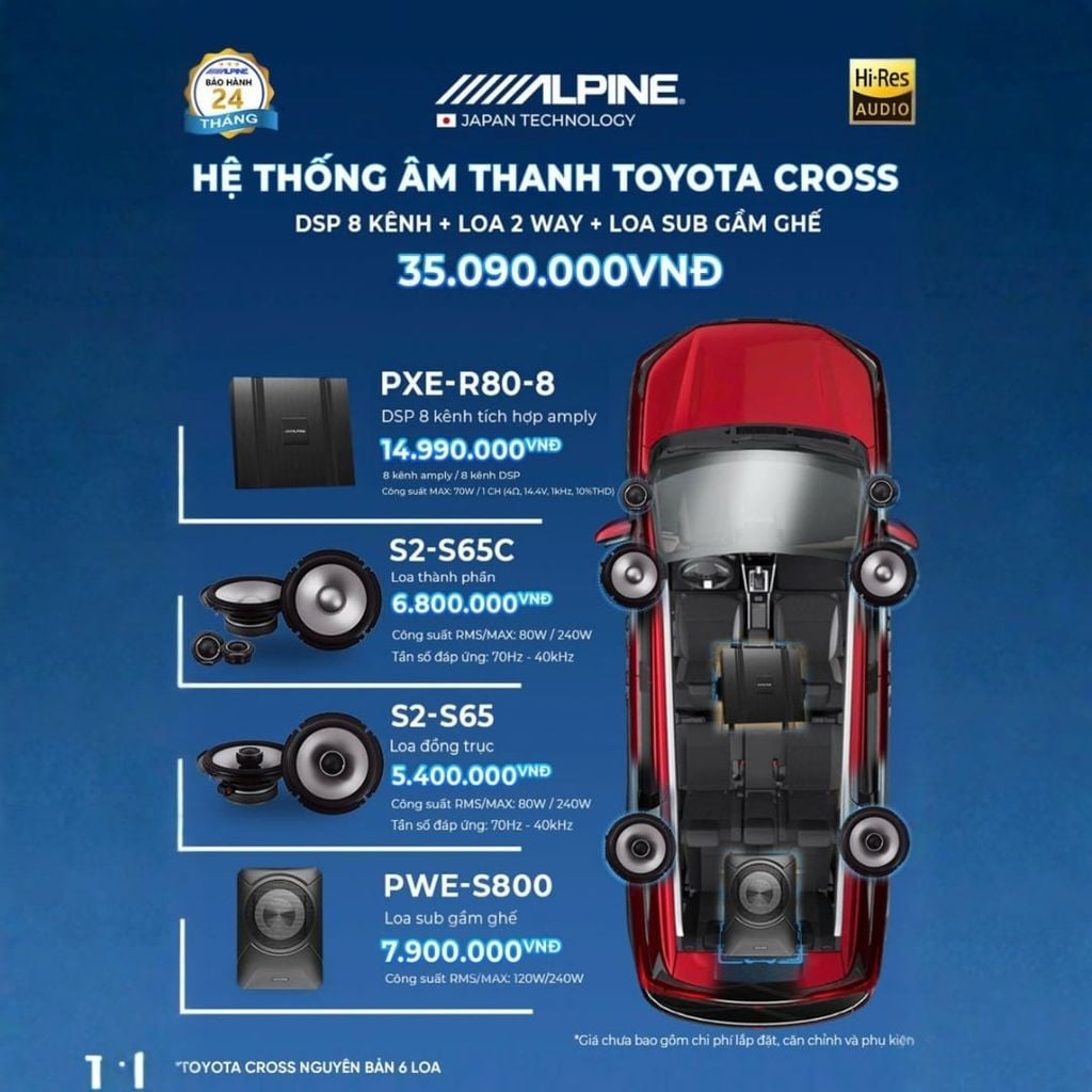 Độ loa ô tô Toyota Cross