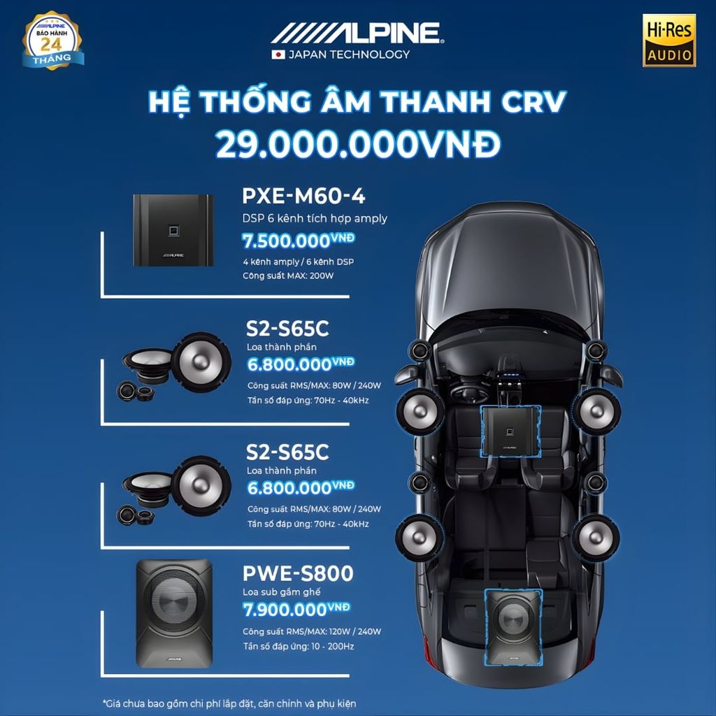 Độ loa ô tô Honda CR-V