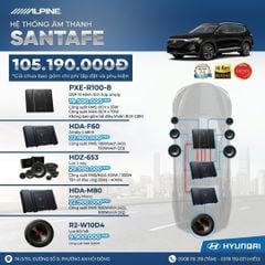 Độ loa ô tô Hyundai Santafe